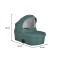 Carucior 3 in 1 Cangaroo Unique Green, 0-4 ani, 22 kg, landou, scaun auto i-Size 40-87 cm, reversibil