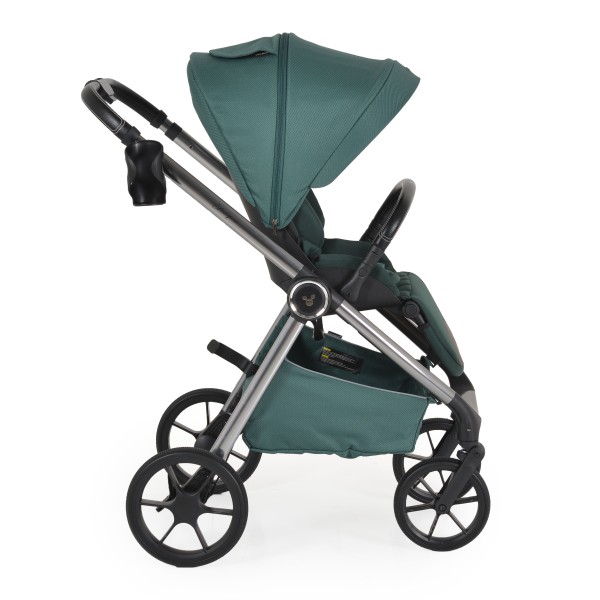 Carucior 3 in 1 Cangaroo Unique Green, 0-4 ani, 22 kg, landou, scaun auto i-Size 40-87 cm, reversibil