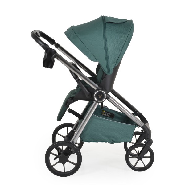 Carucior 3 in 1 Cangaroo Unique Green, 0-4 ani, 22 kg, landou, scaun auto i-Size 40-87 cm, reversibil