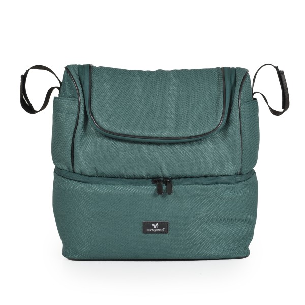 Carucior 3 in 1 Cangaroo Unique Green, 0-4 ani, 22 kg, landou, scaun auto i-Size 40-87 cm, reversibil