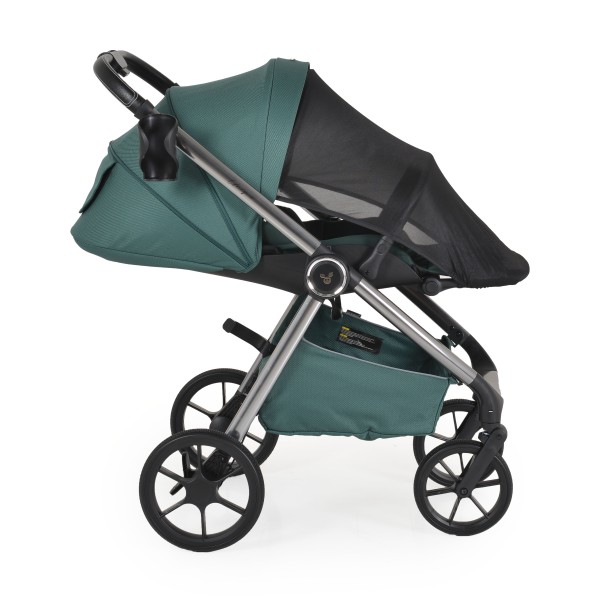 Carucior 3 in 1 Cangaroo Unique Green, 0-4 ani, 22 kg, landou, scaun auto i-Size 40-87 cm, reversibil