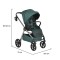 Carucior 3 in 1 Cangaroo Unique Green, 0-4 ani, 22 kg, landou, scaun auto i-Size 40-87 cm, reversibil