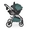 Carucior 3 in 1 Cangaroo Unique Green, 0-4 ani, 22 kg, landou, scaun auto i-Size 40-87 cm, reversibil