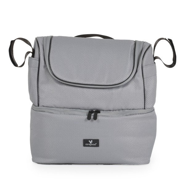 Carucior 3 in 1 Cangaroo Unique Silver, 0-4 ani, 22 kg, landou, scaun auto i-Size 40-87 cm, reversibil