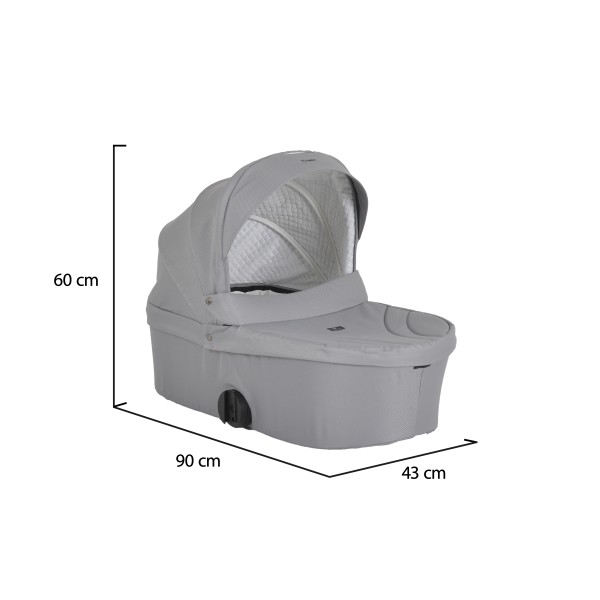 Carucior 3 in 1 Cangaroo Unique Silver, 0-4 ani, 22 kg, landou, scaun auto i-Size 40-87 cm, reversibil