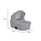 Carucior 3 in 1 Cangaroo Unique Silver, 0-4 ani, 22 kg, landou, scaun auto i-Size 40-87 cm, reversibil