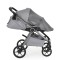 Carucior 3 in 1 Cangaroo Unique Silver, 0-4 ani, 22 kg, landou, scaun auto i-Size 40-87 cm, reversibil