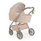 Carucior 3 in 1 Cangaroo Unique Beige, 0-4 ani, 22 kg, landou, scaun auto i-Size 40-87 cm, reversibil