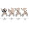 Carucior 3 in 1 Cangaroo Unique Beige, 0-4 ani, 22 kg, landou, scaun auto i-Size 40-87 cm, reversibil