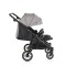 Carucior Gemeni Moni TwinGo Silver, 0-36 luni, 15 kg/copil, spatare independente, pliabil, roti PU 360°