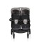 Carucior Gemeni Moni TwinGo Silver, 0-36 luni, 15 kg/copil, spatare independente, pliabil, roti PU 360°