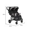 Carucior Gemeni Moni TwinGo Black, 0-36 luni, 15 kg/copil, spatare independente, pliabil, roti PU 360°