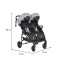 Carucior pliabil Gemeni Cangaroo 2Gether gray, 0-36 luni, 15 kg/copil, spatare reglabile, roti PU 360°