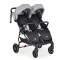 Carucior pliabil Gemeni Cangaroo 2Gether gray, 0-36 luni, 15 kg/copil, spatare reglabile, roti PU 360°