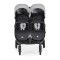 Carucior pliabil Gemeni Cangaroo 2Gether gray, 0-36 luni, 15 kg/copil, spatare reglabile, roti PU 360°