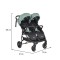 Carucior pliabil Gemeni Cangaroo 2Gether Green, 0-36 luni, 15 kg/copil, spatare reglabile, roti PU 360°