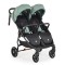 Carucior pliabil Gemeni Cangaroo 2Gether Green, 0-36 luni, 15 kg/copil, spatare reglabile, roti PU 360°