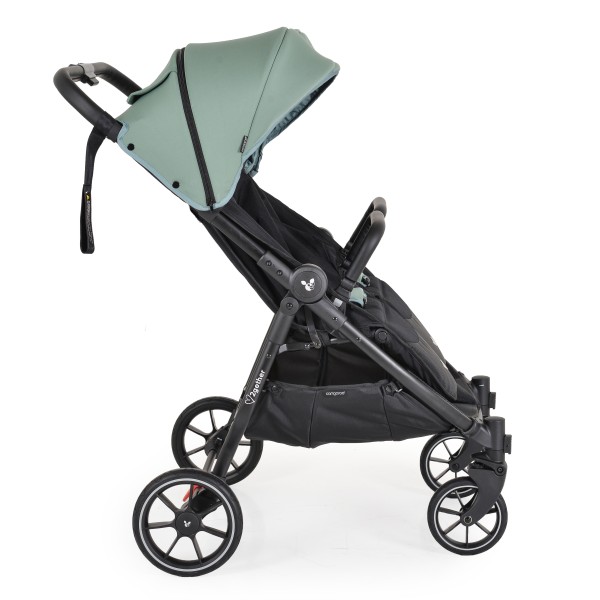 Carucior pliabil Gemeni Cangaroo 2Gether Green, 0-36 luni, 15 kg/copil, spatare reglabile, roti PU 360°