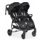 Carucior pliabil Gemeni Cangaroo 2Gether Black, 0-36 luni, 15 kg/copil, spatare reglabile, roti PU 360°