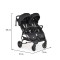 Carucior pliabil Gemeni Cangaroo 2Gether Black, 0-36 luni, 15 kg/copil, spatare reglabile, roti PU 360°