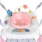 Saritor Moni Hop Pink  pentru copii, 6 luni+, 12 kg, scaun rotativ 360°, 3 niveluri inaltime, jucarii interactive, muzical