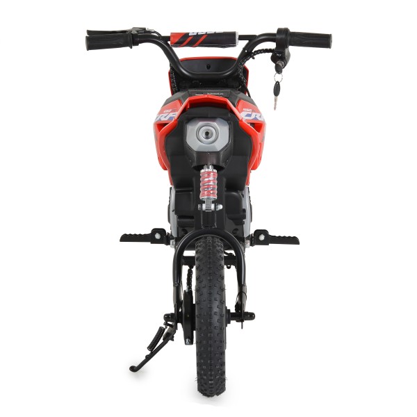 Motocicleta electrica copii Honda CRF450 Red, 6 ani+, 25 km/h, motor 250W, 2x12V7Ah, roti gonflabile 12", Bluetooth