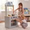 Bucatarie din lemn copii, Moni Toys, varsta 3 ani+, chiuveta, cuptor, ceas de joc si 4 accesorii