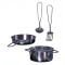 Bucatarie din lemn copii, Moni Toys, varsta 3 ani+, chiuveta, cuptor, ceas de joc si 4 accesorii