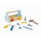 Set unelte din lemn copii, Tooky Toy, Varsta 3 ani+, 17 piese, cutie de scule, ciocan, surubelnita si accesorii