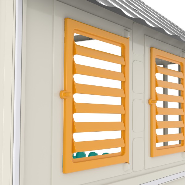 Casă de Joacă Pilsan din PVC, Interior și Exterior, Uși și Ferestre Mobile, Design Modular, 3 Ani+