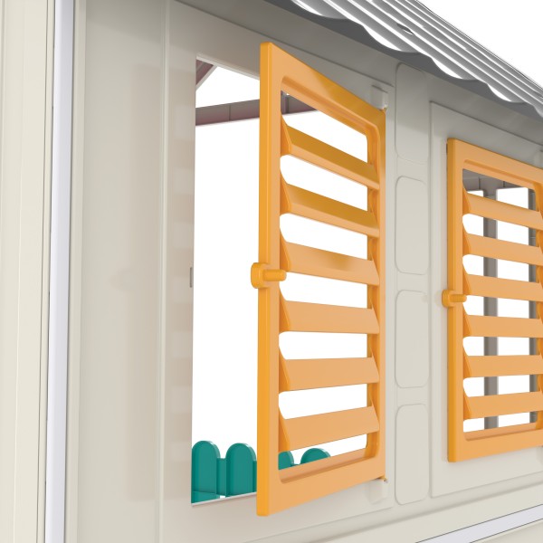 Casă de Joacă Pilsan din PVC, Interior și Exterior, Uși și Ferestre Mobile, Design Modular, 3 Ani+