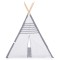 Cort de Joacă Tipi Moni Toys, Bare din Lemn, Fereastră Decorativă, Interior și Exterior, 120x120x150 cm, 3 Ani+
