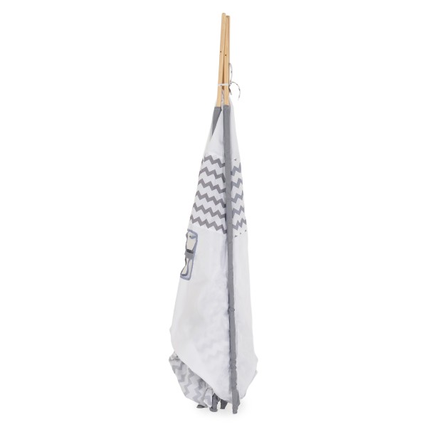 Cort de Joacă Tipi Moni Toys, Bare din Lemn, Fereastră Decorativă, Interior și Exterior, 120x120x150 cm, 3 Ani+