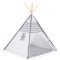 Cort de Joacă Tipi Moni Toys, Bare din Lemn, Fereastră Decorativă, Interior și Exterior, 120x120x150 cm, 3 Ani+