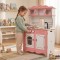 Bucătărie de Joacă din Lemn Moni Toys Rosey, Plită, Cuptor, Chiuvetă, Dulapuri cu Uși, Ustensile Incluse, 3 Ani+