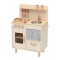 Bucătărie de Joacă Vintage Tooky Toy, Plite cu Butoane Rotative, Chiuvetă Metalică, Perdea Decorativă, Accesorii din Lemn Incluse, 3 Ani+