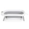 Set Cădiță Pliabilă Cangaroo Balena Grey, Termometru LED 3 Culori, Cadă + Găleată + Stropitoare + Covoraș, Antiderapant, 0 Luni+