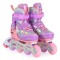 Patine Reglabile 2în1 Mărimea M (34-37)  Byox Double Flower, Mod Role + Mod Skate, Roți LED PU, Rulmenți ABEC-5, Frână