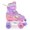 Patine Reglabile 2în1 Mărimea M (34-37)  Byox Double Flower, Mod Role + Mod Skate, Roți LED PU, Rulmenți ABEC-5, Frână