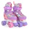 Patine Reglabile 2în1 Mărimea M (34-37)  Byox Double Flower, Mod Role + Mod Skate, Roți LED PU, Rulmenți ABEC-5, Frână