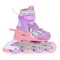 Patine Reglabile 2în1 Mărimea M (34-37)  Byox Double Flower, Mod Role + Mod Skate, Roți LED PU, Rulmenți ABEC-5, Frână