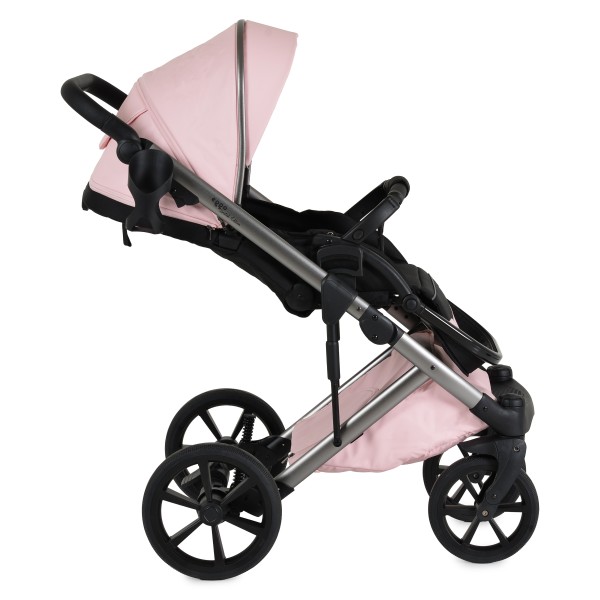 Cărucior 3în1 Cangaroo Eggo Limited Edition Pink, Piele Eco UV50+, Scaun Reversibil, Scaun Auto i-Size R129, Amortizor Lateral, 0-22 kg