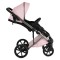 Cărucior 3în1 Cangaroo Eggo Limited Edition Pink, Piele Eco UV50+, Scaun Reversibil, Scaun Auto i-Size R129, Amortizor Lateral, 0-22 kg