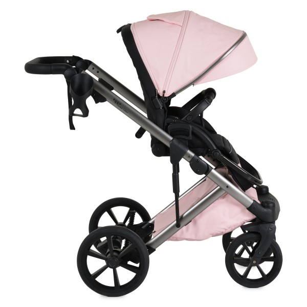 Cărucior 3în1 Cangaroo Eggo Limited Edition Pink, Piele Eco UV50+, Scaun Reversibil, Scaun Auto i-Size R129, Amortizor Lateral, 0-22 kg