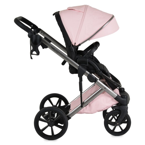 Cărucior 3în1 Cangaroo Eggo Limited Edition Pink, Piele Eco UV50+, Scaun Reversibil, Scaun Auto i-Size R129, Amortizor Lateral, 0-22 kg