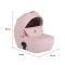 Cărucior 3în1 Cangaroo Eggo Limited Edition Pink, Piele Eco UV50+, Scaun Reversibil, Scaun Auto i-Size R129, Amortizor Lateral, 0-22 kg