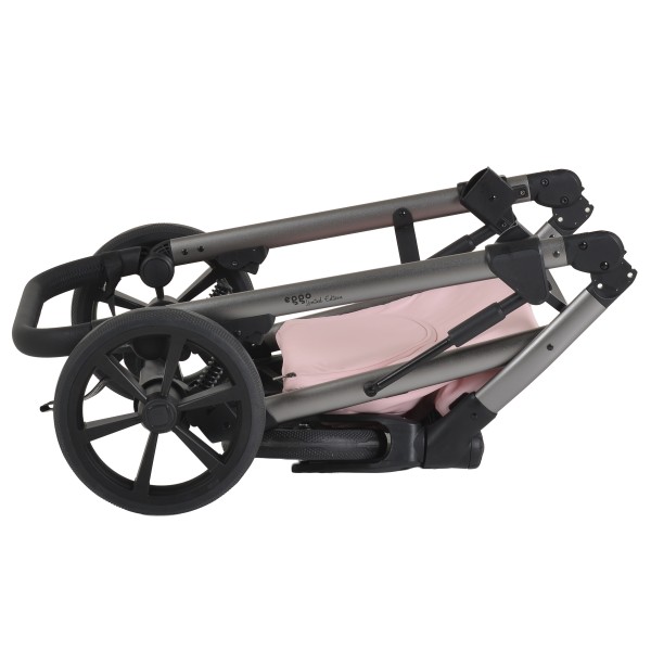 Cărucior 3în1 Cangaroo Eggo Limited Edition Pink, Piele Eco UV50+, Scaun Reversibil, Scaun Auto i-Size R129, Amortizor Lateral, 0-22 kg