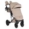 Cărucior 3în1 Cangaroo Eggo Limited Edition Vanilla Beige, Piele Eco UV50+, Scaun Reversibil, Scaun Auto i-Size R129, Amortizor Lateral, 0-22 kg