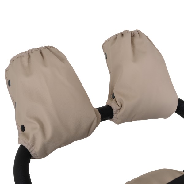 Cărucior 3în1 Cangaroo Eggo Limited Edition Vanilla Beige, Piele Eco UV50+, Scaun Reversibil, Scaun Auto i-Size R129, Amortizor Lateral, 0-22 kg