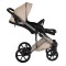 Cărucior 3în1 Cangaroo Eggo Limited Edition Vanilla Beige, Piele Eco UV50+, Scaun Reversibil, Scaun Auto i-Size R129, Amortizor Lateral, 0-22 kg